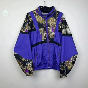 American Vintage Purple and Black Bomber Jacket